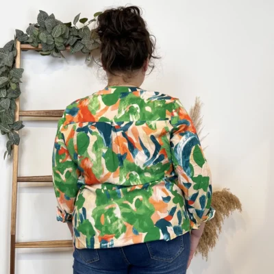 Z770- Tunique « Aquarelle » (T44-T52) - vert-bresil - 52