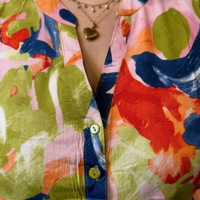 Z770- Tunique « Aquarelle » (T44-T52) - marine - 52