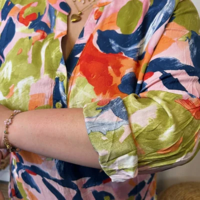 Z770- Tunique « Aquarelle » (T44-T52) - marine - 52