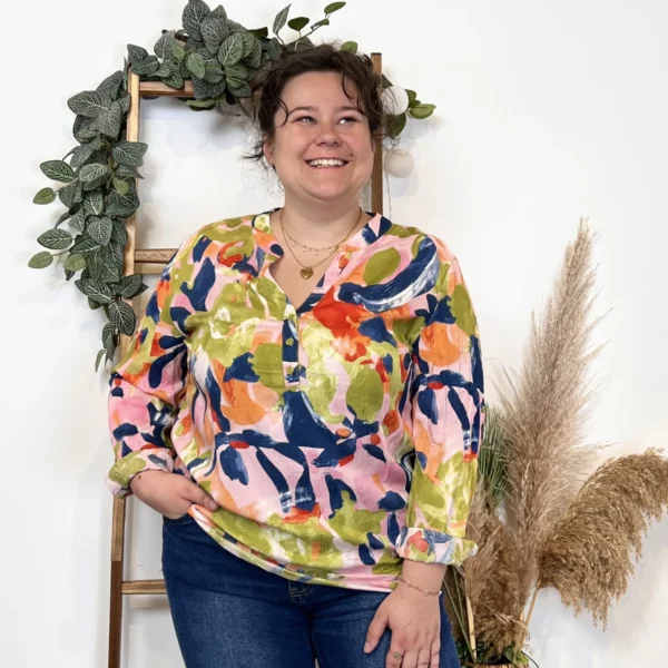 Z770- Tunique « Aquarelle » (T44-T52) - marine - 52