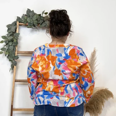 Z770- Tunique « Aquarelle » (T44-T52) - orange - 52