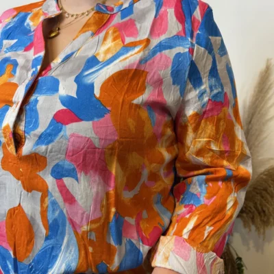 Z770- Tunique « Aquarelle » (T44-T52) - orange - 52