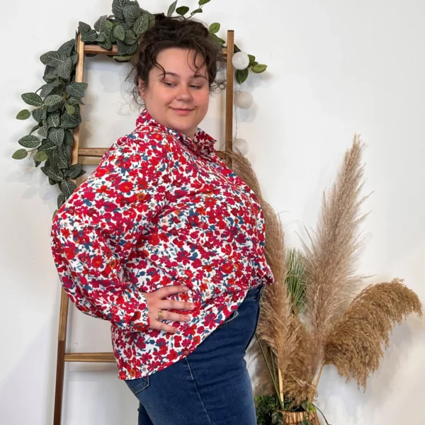 K331- Chemise Maëlle (T40-T48) - rouge - 48