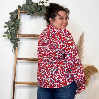 K331- Chemise Maëlle (T40-T48) - rouge - 48