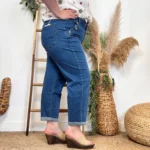 Jean 7/8ème Mom (T36-T44) - denim - 40