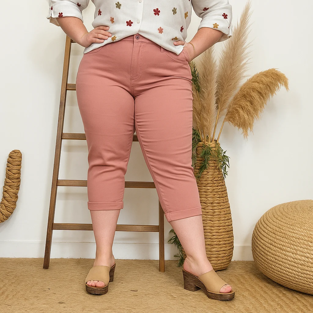 P198- Pantacourt Voggo (T42-T50) - rose-poudre - 50