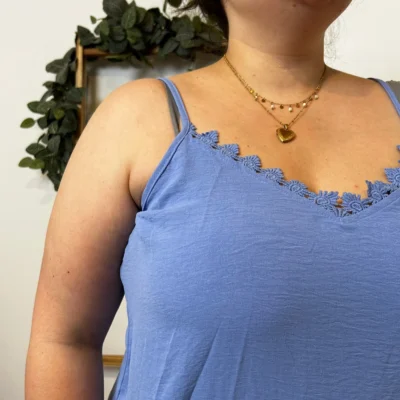 K947- Débardeur Christy (T44-T52) - bleu-ciel - 52