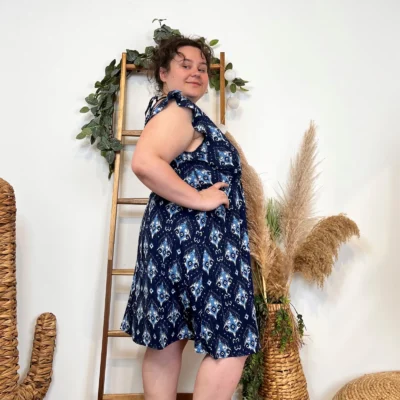 K344- Robe courtes "By One" (T40-T48) - marine - 48