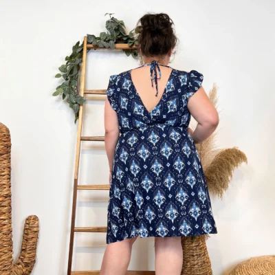 K344- Robe courtes "By One" (T40-T48) - marine - 48