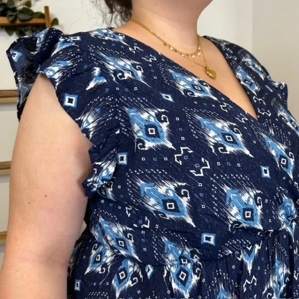 K344- Robe courtes "By One" (T40-T48) - marine - 48