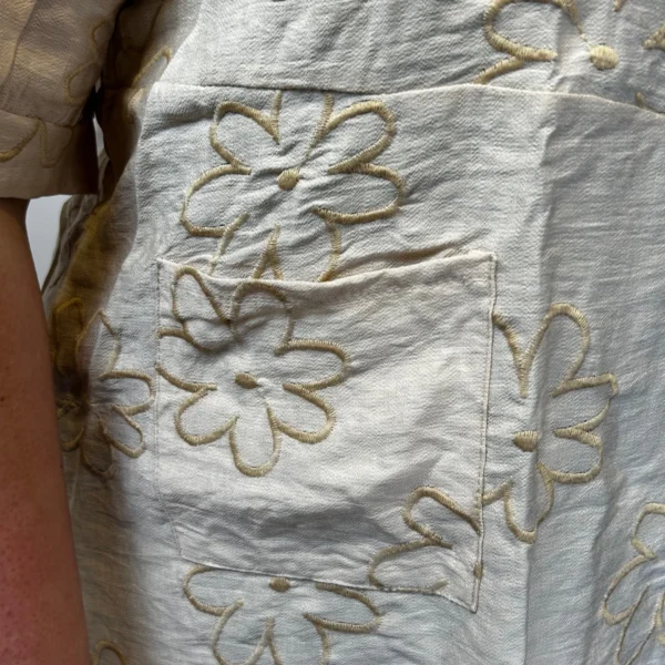 Z769- Tunique Christy Marguerites (T44-T52) - beige - 52