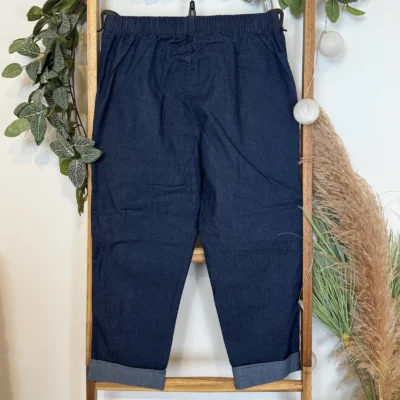 T581- Pantacourt 95% coton JST (T38-T52) - denim - 58