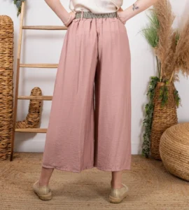 Pantalon court Coupe Flare (Tu) - rose-poudre - taille-unique