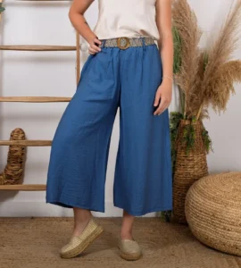 Pantalon court Coupe Flare (Tu) - bleu-jeans - taille-unique