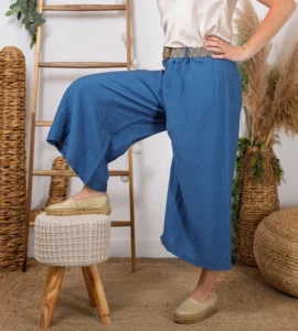 Pantalon court Coupe Flare (Tu) - bleu-jeans - taille-unique