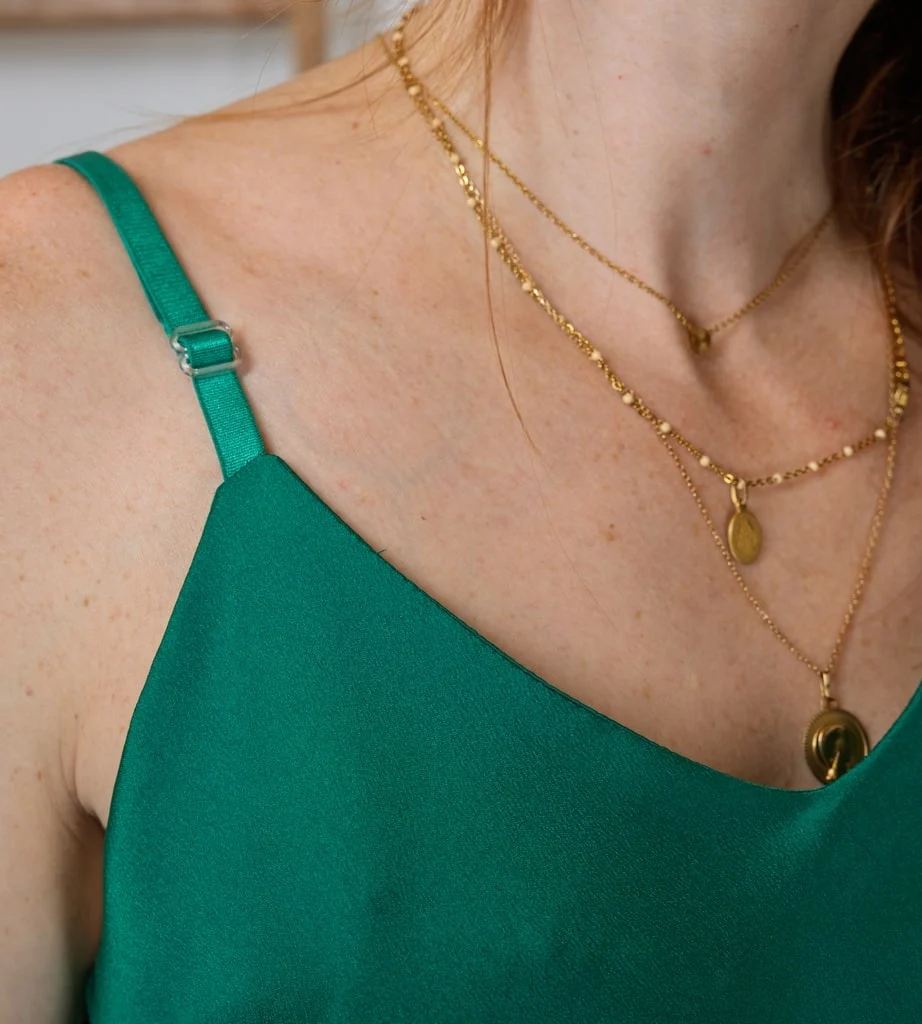 K292- Top Soyeux uni (Tu) 🇮🇹 - vert-bresil - taille-unique