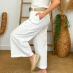 Pantalon court Coupe Flare (Tu) - blanc - taille-unique