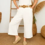 Pantalon court Coupe Flare (Tu) - blanc - taille-unique