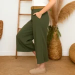 Pantalon court Coupe Flare (Tu) - kaki - taille-unique