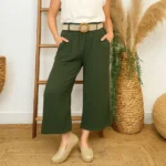 Pantalon court Coupe Flare (Tu) - kaki - taille-unique