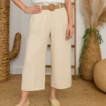 Pantalon court Coupe Flare (Tu) - beige - taille-unique