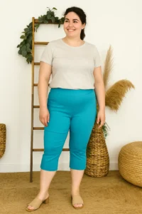 Pantacourt Christy (T42-T52) - bleu-turquoise-celestre - 54