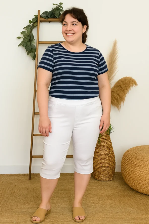 R281- Pantacourt Christy (T42-T52) - blanc - 52