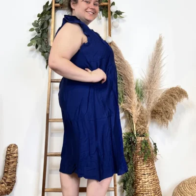 Z323- Robe Chisty unie (T44-T52) - marine - 52