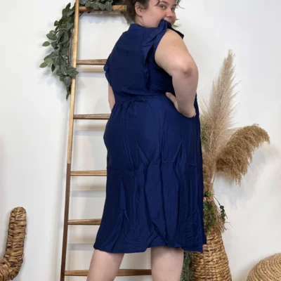 Z323- Robe Chisty unie (T44-T52) - marine - 52