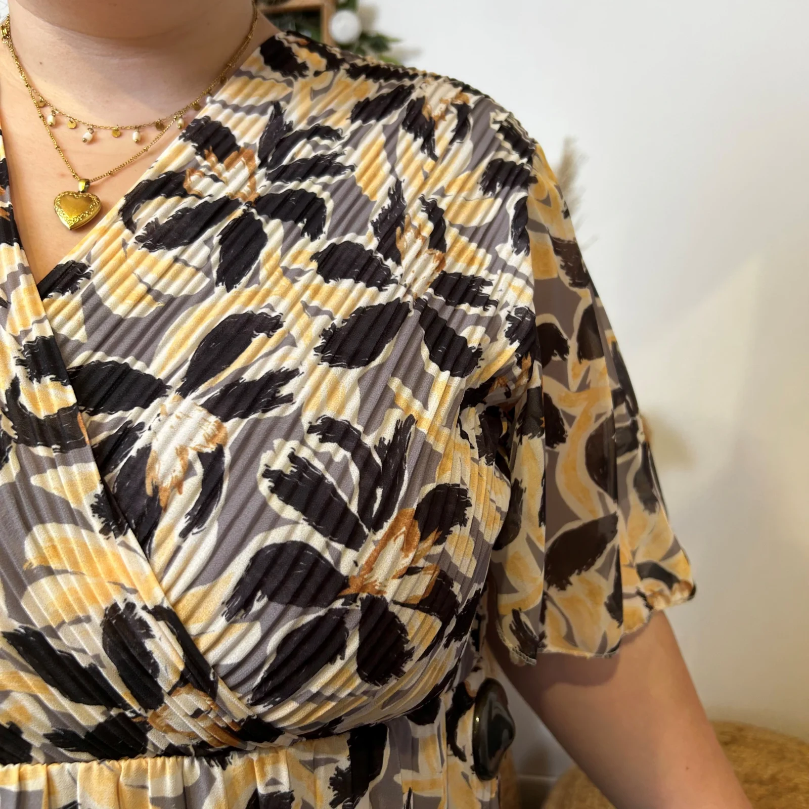 Z354- Robe Plissée Grande Taille "C'Mélodie"