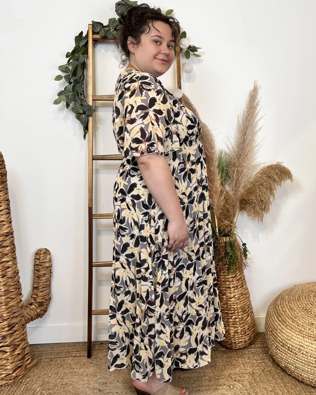 Z354- Robe Plissée Grande Taille "C'Mélodie"