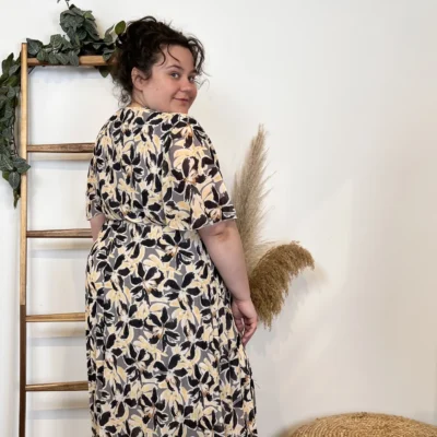 Z354- Robe Plissée Grande Taille "C'Mélodie"