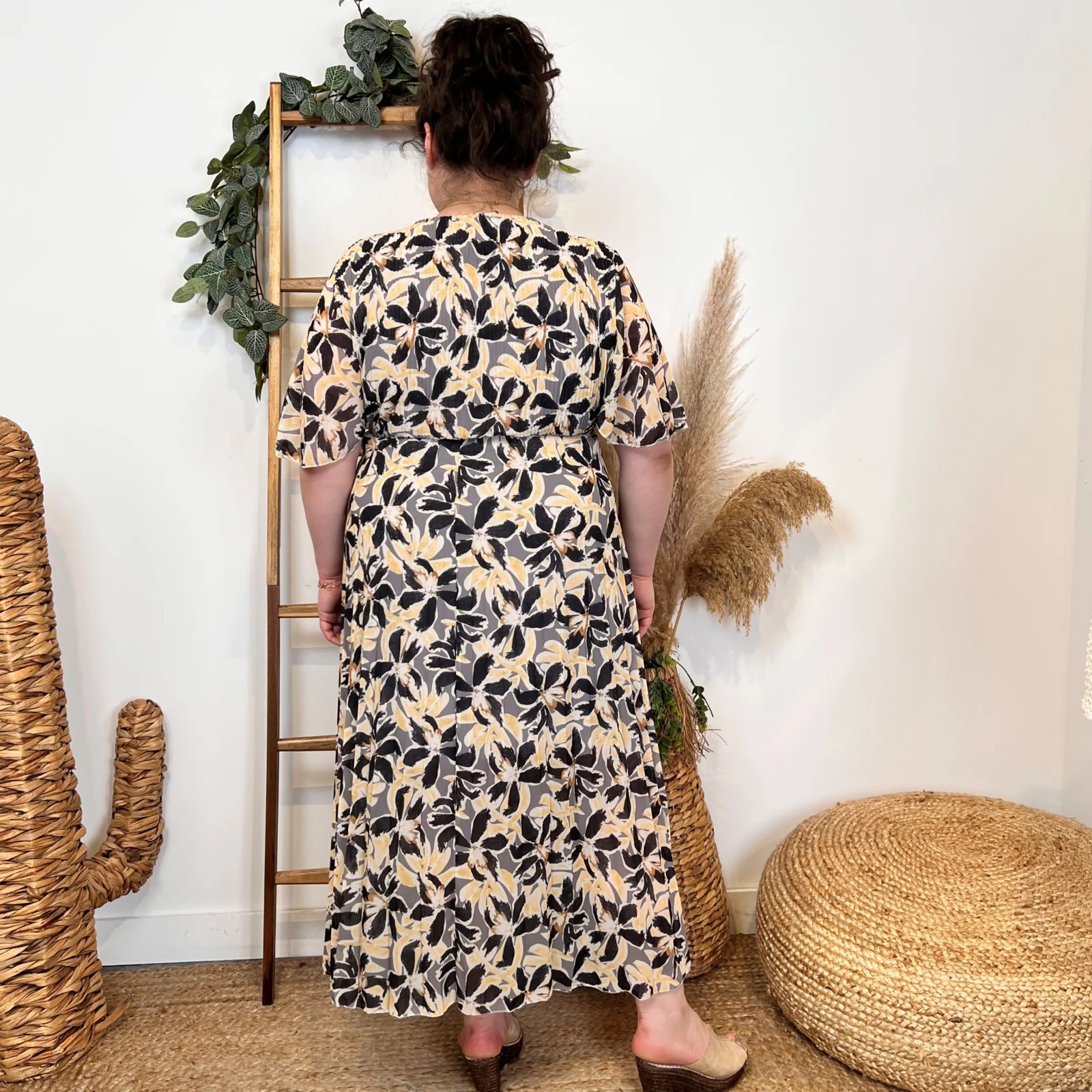 Z354- Robe Plissée Grande Taille "C'Mélodie"