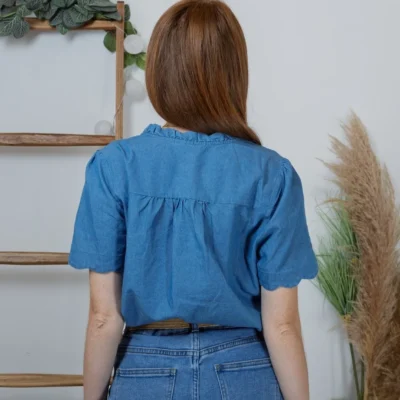 J983 - Chemise By-One Cerises (T36-T40) - denim - 38