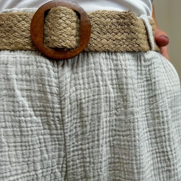 L784- Pantalon gaze de coton (TU) - beige - taille-unique