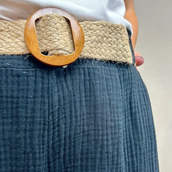 L784- Pantalon gaze de coton (TU) - noir - taille-unique