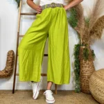 Pantalon court Coupe Flare (Tu) - vert-anis - taille-unique