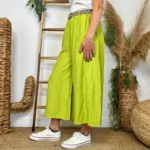 Pantalon court Coupe Flare (Tu) - vert-anis - taille-unique