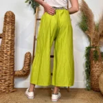 Pantalon court Coupe Flare (Tu) - vert-anis - taille-unique