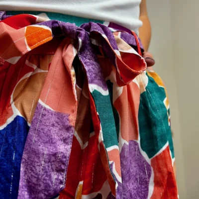 L787- Pantalon Palazzo By One (T36-T40) - orange - 38