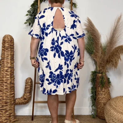 K131 - Robe-Short Imprimée (T40-T48) - blanc - 48