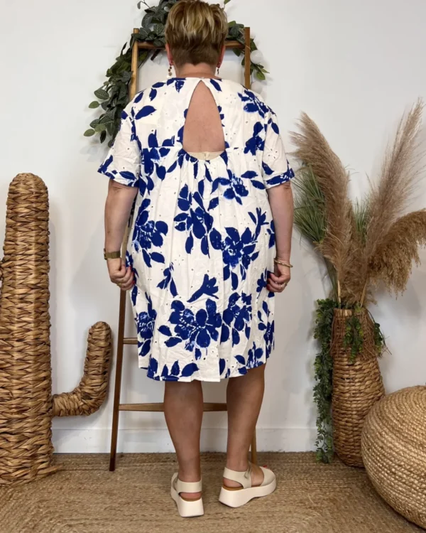 K131 - Robe-Short Imprimée (T40-T48) - blanc - 48