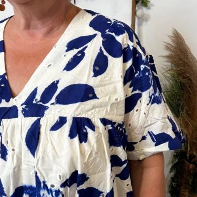 K131 - Robe-Short Imprimée (T40-T48) - blanc - 48