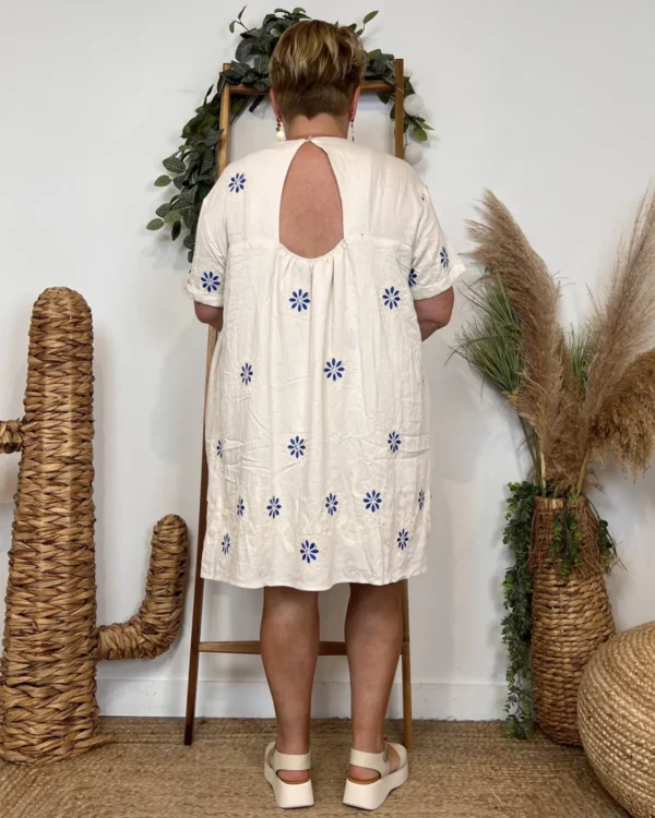 K142 - Robe-Short Imprimée (T40-T48) - ecru - 48