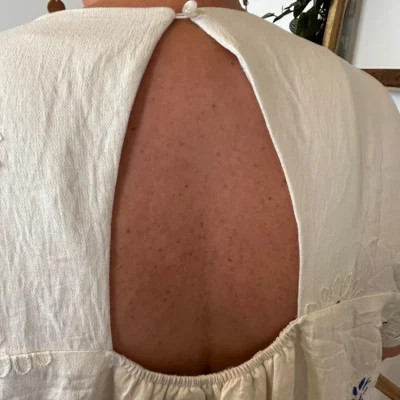 K142 - Robe-Short Imprimée (T40-T48) - ecru - 48