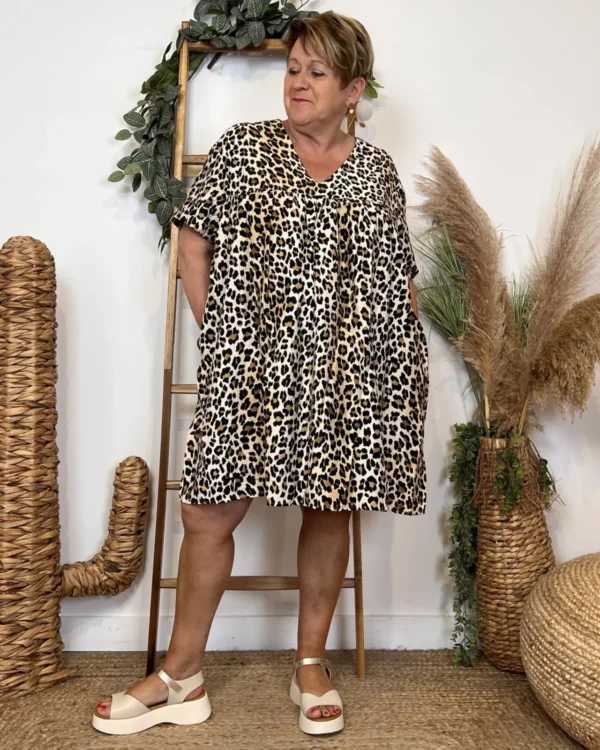 K146 - Robe-Short Imprimée (T40-T48) - noir - 48