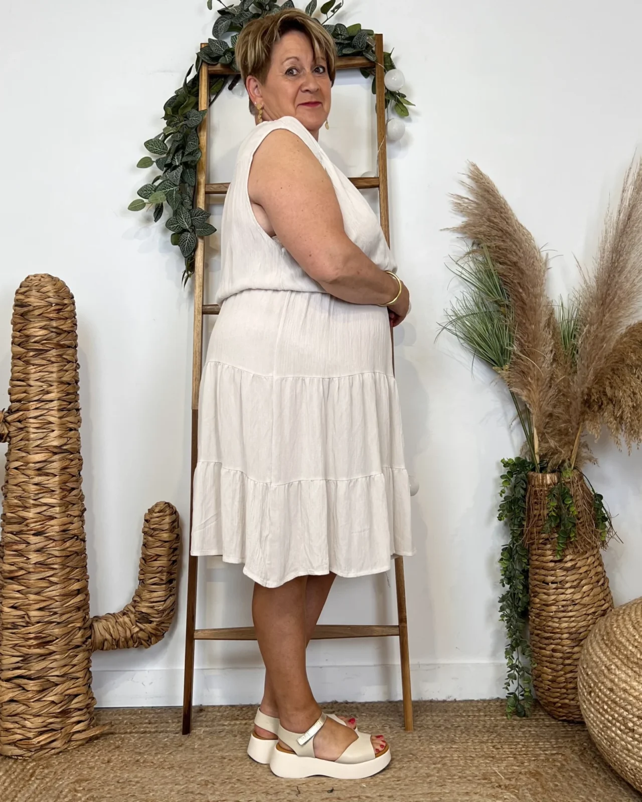 Z345- Robe C’Mélodie (Gt) 🇮🇹 - beige - taille-unique-grande-taille