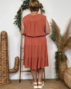 Robe habillée Grande Taille - rouille - taille-unique-grande-taille