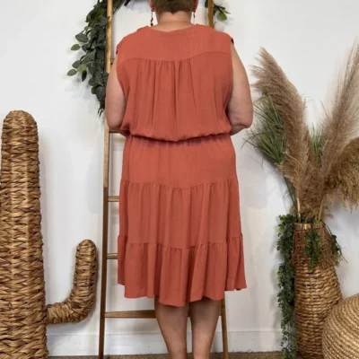 Z345- Robe C’Mélodie (Gt) 🇮🇹 - rouille - taille-unique-grande-taille