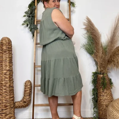 Z345- Robe C’Mélodie (Gt) 🇮🇹 - kaki - taille-unique-grande-taille